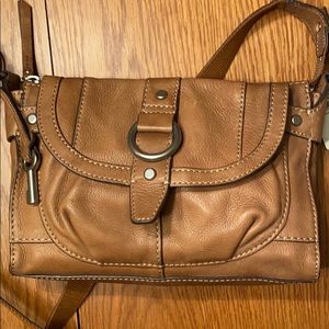 NWT Fossil Leather Crossbody Bag
